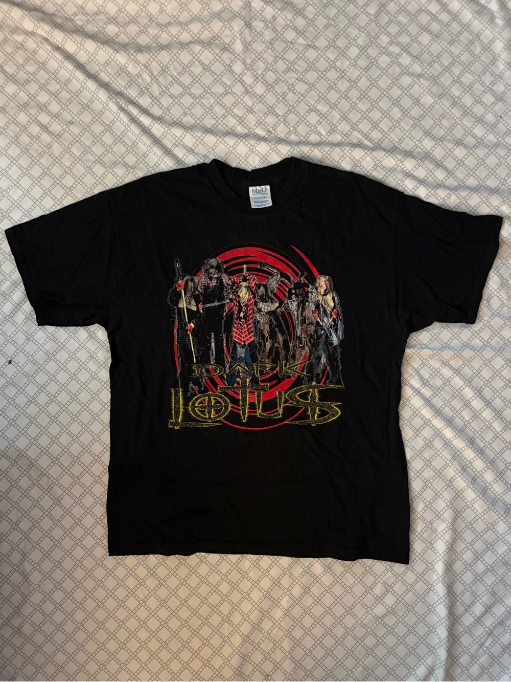Y2K Dark Lotus Black Rain Tour Graphic Tee XL